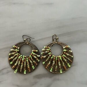 Beaded hoop earrings